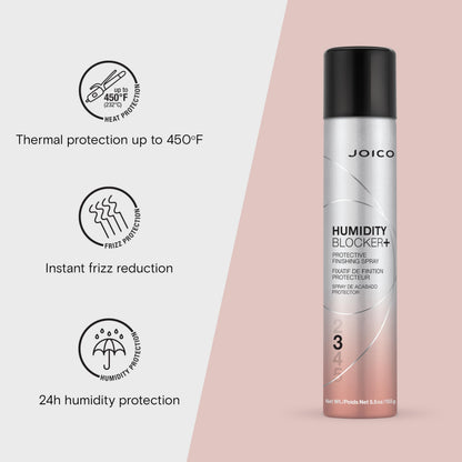 Joico Humidity Blocker+ Protective Finishing Spray | For Most Hair Types | Protect Against Heat, Humidity, & Pollution | Boost Shine | Eliminate Static | Reduce Frizz | Paraben & Sulfate Free