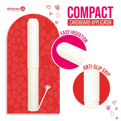 Dynarex Super Plus Tampons – Bulk Feminine Hygiene Product with Cardboard Applicator – 8 Hour Protection – 10 Boxes of 200 Total Tampons
