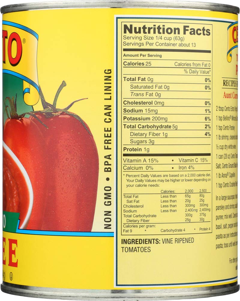 Cento Tomatoes Puree 28.0 OZ (Pack of 3)