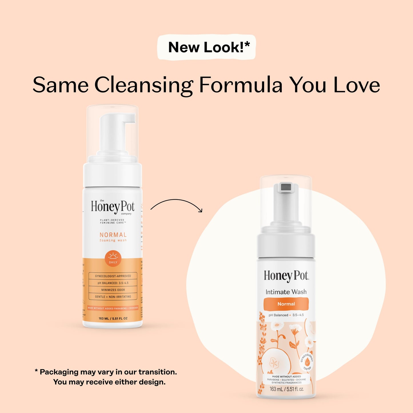 The Honey Pot Company - Feminine Wash - Herbal Infused - Sensitive Skin Types - PH Balanced Plant Based Hygiene Products - Normal - 5.51 Fluid Oz.
