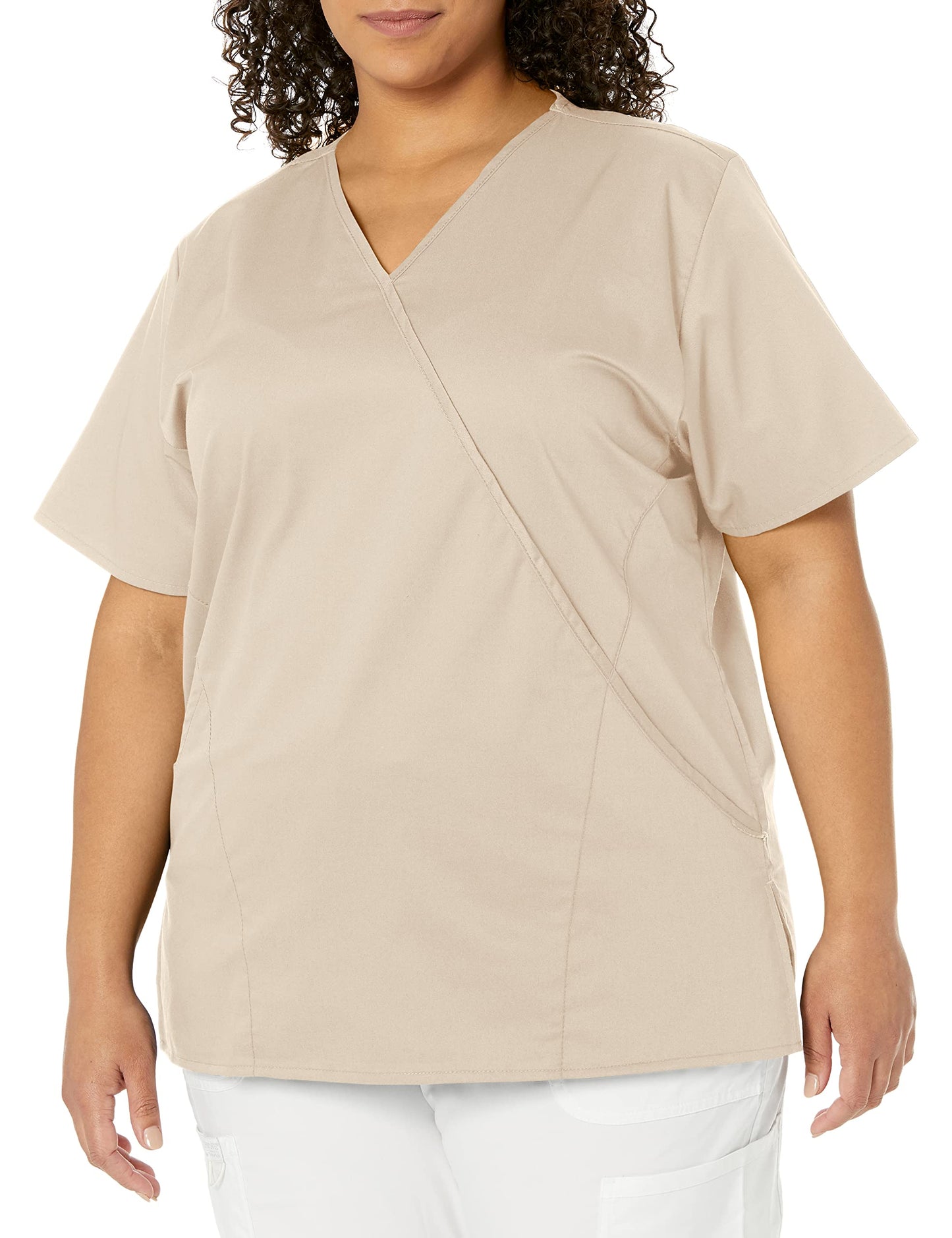 WonderWink Women's Wonderwork Women's Mock Wrap Scrub Top