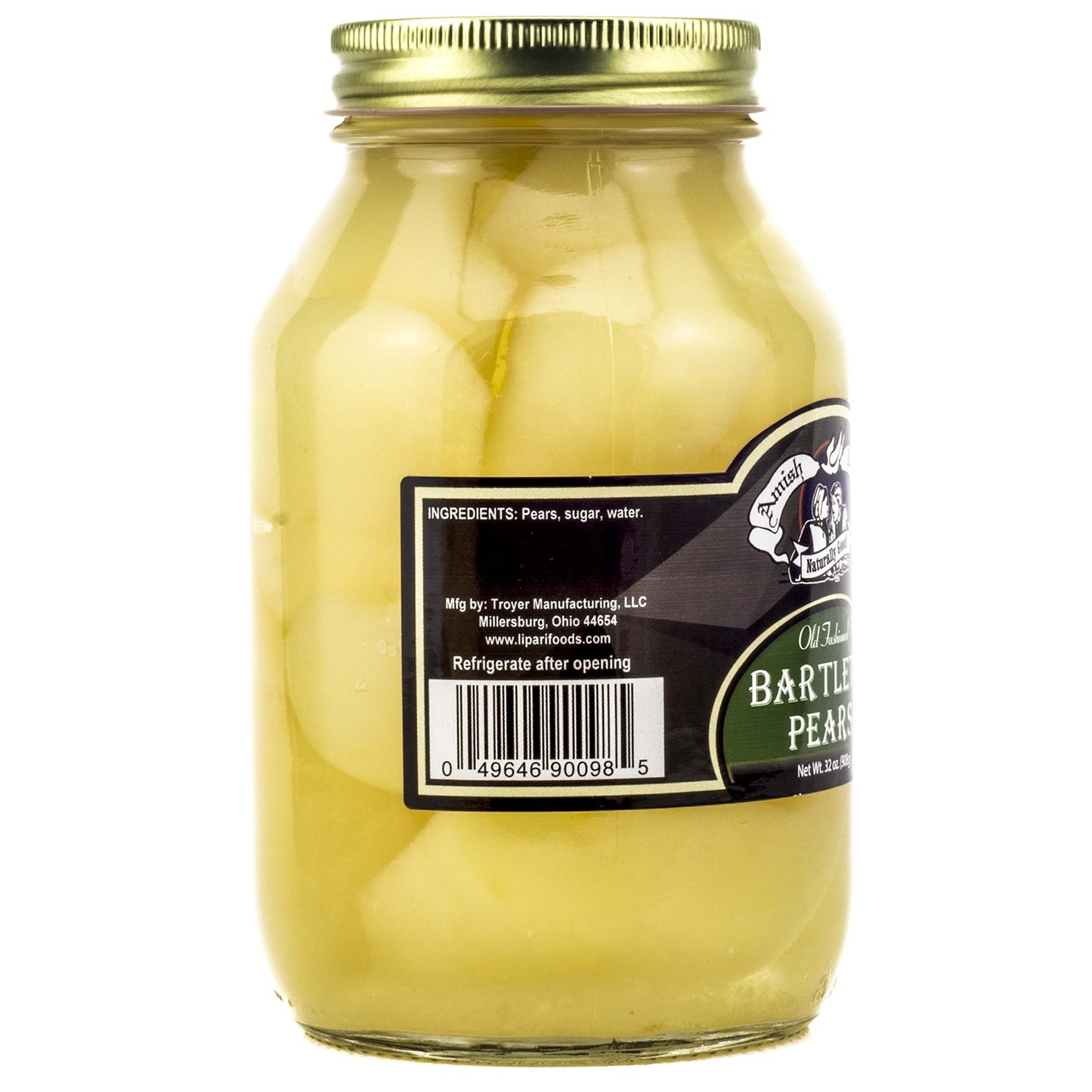 Amish Wedding Old Fashioned Bartlett Pear Halves, 32 oz. Jars (2 Jars)