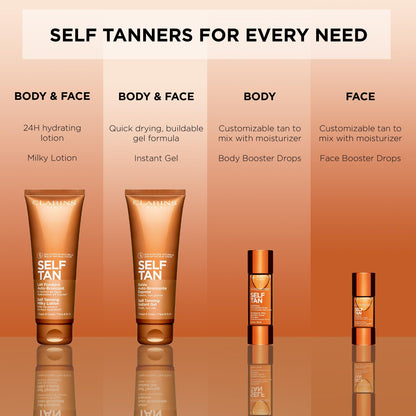 Clarins Self Tanning Body Booster | Self Tanning Drops For Body To Mix With Moisturizer | Natural, Long-Lasting, Streak-Free, Buildable Tan | Hydrates | Non-Staining | 99% Natural Ingredients | 1 Oz