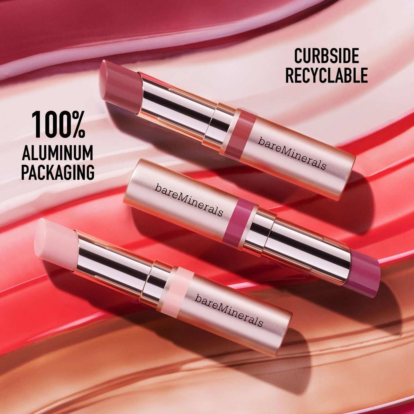 bareMinerals Dewy Lip Gloss-Balm, Hydrating Lip Gloss + Tinted Lip Balm Hybrid, Shine Finish + 24HR Hydration, For Soft + Smooth Lips, Non-Sticky, Vegan