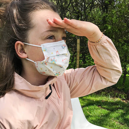 Dr. Talbot's Disposable Kid’s Face Mask for Personal Health by Nuby, 10 Pack, Girl, 6-12 years, Print and Packaging May Vary