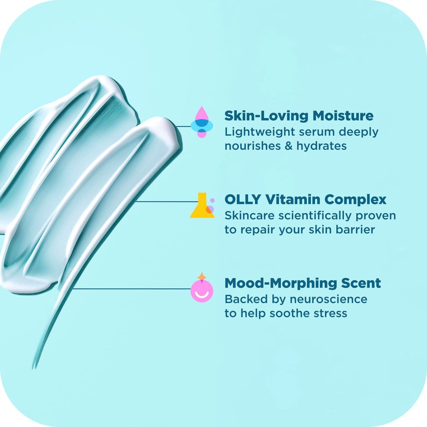 OLLY Calm Body Lotion-Serum with Hyaluronic Acid, Adaptogens & Vitamin B3– Nourishing Cleanser for Skin Barrier Repair, Deep Hydration, Eucalyptus Amber Scent, 8oz