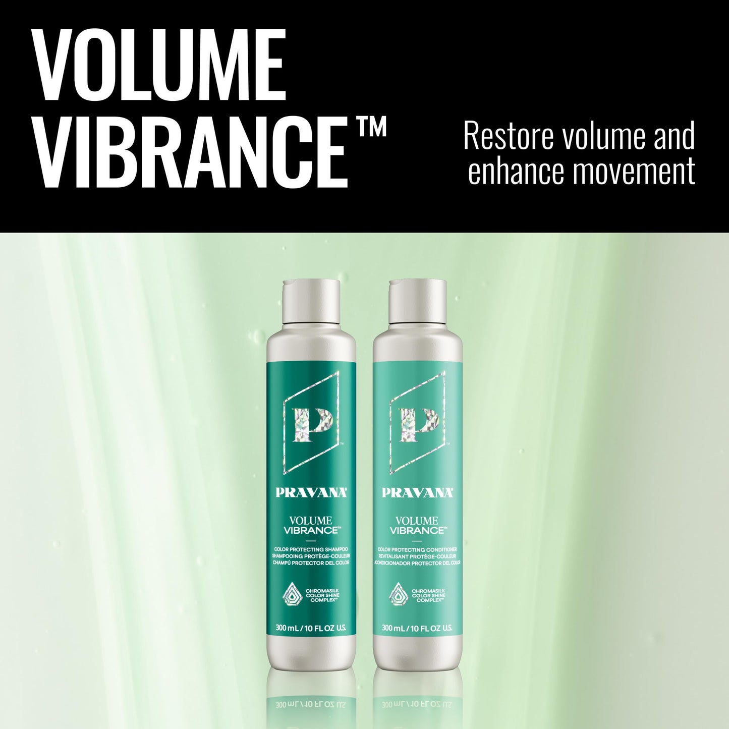 Pravana Volume Vibrance Shampoo | Adds Lightweight Volume, Lift & Fullness | For Fine, Color Treated Hair | Strengthens, Thickens, Reduces Breakage | Chromasilk Enhances Shine & Protection | Vegan
