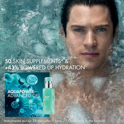 Aquapower Advanced Gel, Men's Gel Face Moisturizer That Hydrates And Strengthens Skin, Fresh And Fast-Absorbing Water-Gel Formula