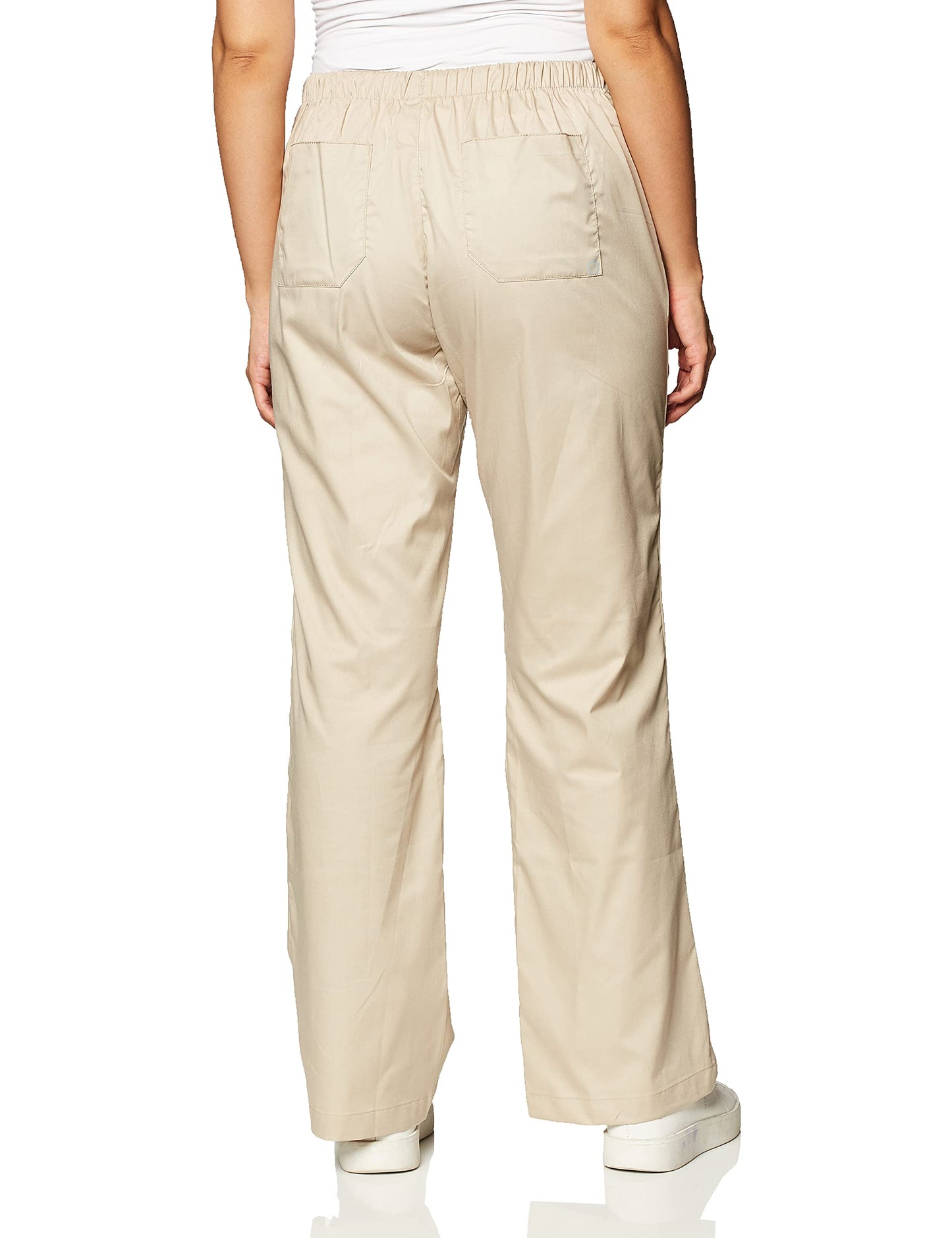 WonderWink Women's Wonderwork Flare Leg Scrub Pant, Khaki, Medium