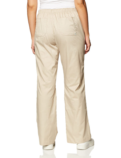 WonderWink Women's Wonderwork Flare Leg Scrub Pant, Khaki, Medium