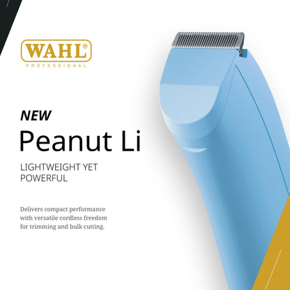 Wahl Professional Peanut Li Cordless Trimmer, Lightweight & Compact, High-Powered Rotary Motor, USB-C Quick Charge, Blue