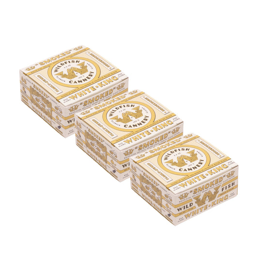Wildfish Cannery Smoked White King Salmon | 3 x 3.5oz Can