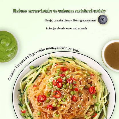 Konjac Spaghetti,3 Flavors Cold Skin & Cool Noodles & Pasta Combo,with Sauce Bag and Fork,Low Calorie,for Quick Dinner Meals(3 Bags,347g)