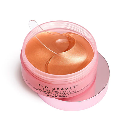 JLO BEAUTY That First Take™ Define & Depuff Eye Mask, Hydrogel Under Eye Patches with Peptides & Hyaluronic Acid, Hydrating, Brightening, Dermatologist Tested (60 Count)