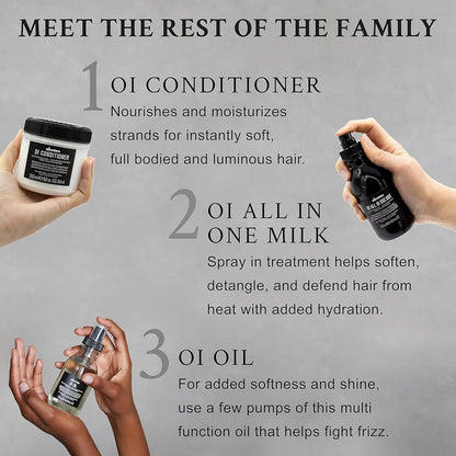 Davines OI Nourishing Shampoo for All Hair Types, Adds Silky-Smooth Shine & Volume, Softens And Restores Chemically Treated Hair