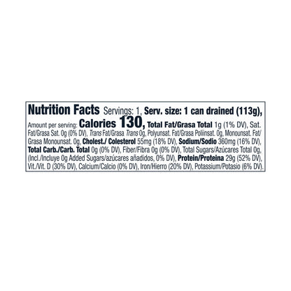 Van Camp's Seafood Solid Light Yellowfin Tuna in Water, 5 oz. Can (Pack of 48), Wild Caught Canned Tuna
