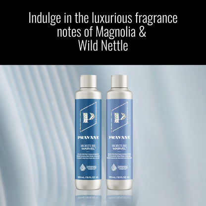 Pravana Moisture Marvel Shampoo | Nourishes, Hydrates, Moisturizes | For Dry, Color Treated Hair | Hyaluronic Acid Formula | Chromasilk Enhances Shine & Protection | Vegan Cruelty-Free | Paraben Free