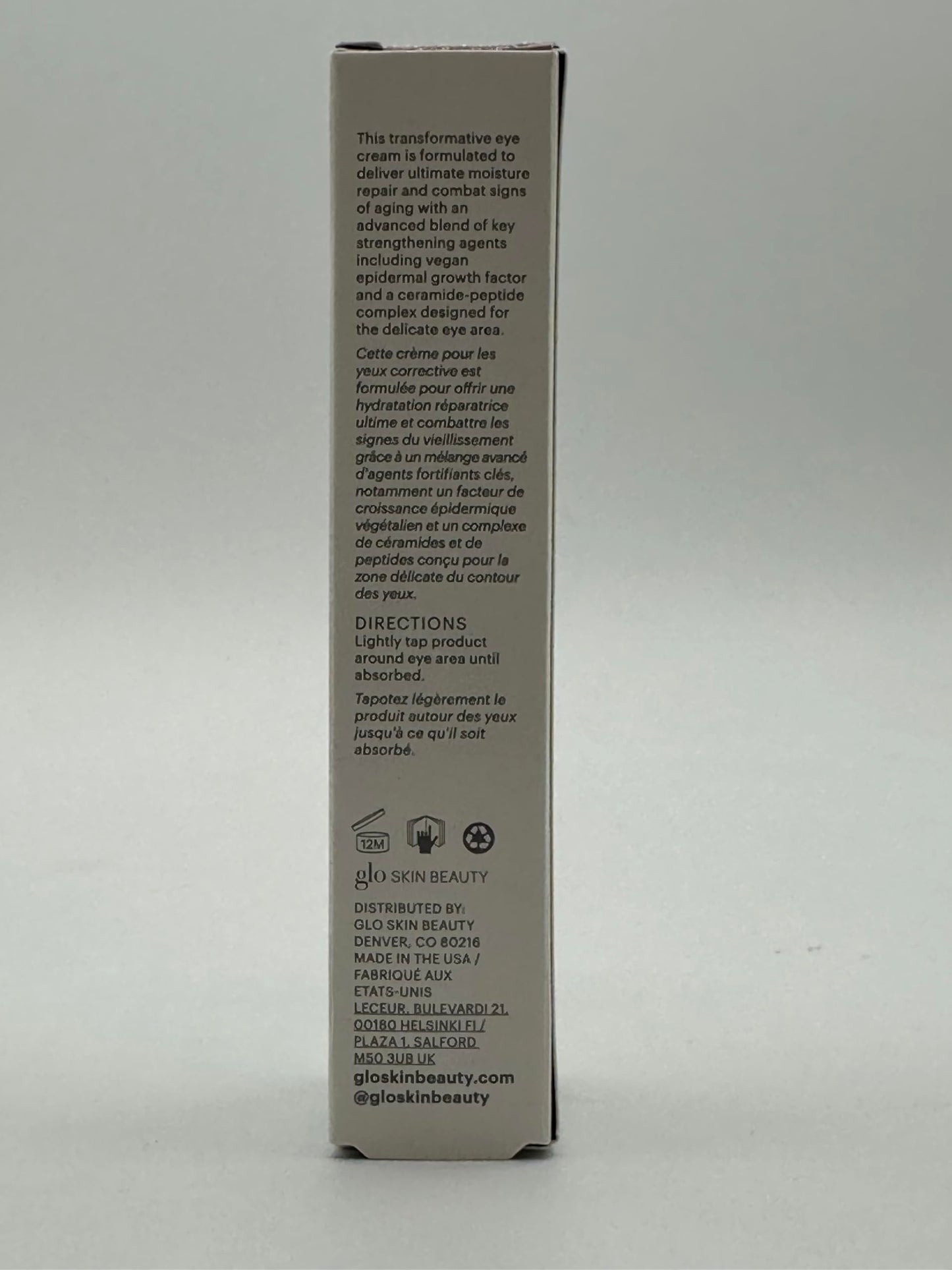 Glo Skin Beauty Bio-Renew EGF Eye Cream - Epidermal Growth Factor Cell Repairing Eye Cream, Combats Signs of Aging By Repairing, Hydrating & Firming Skin