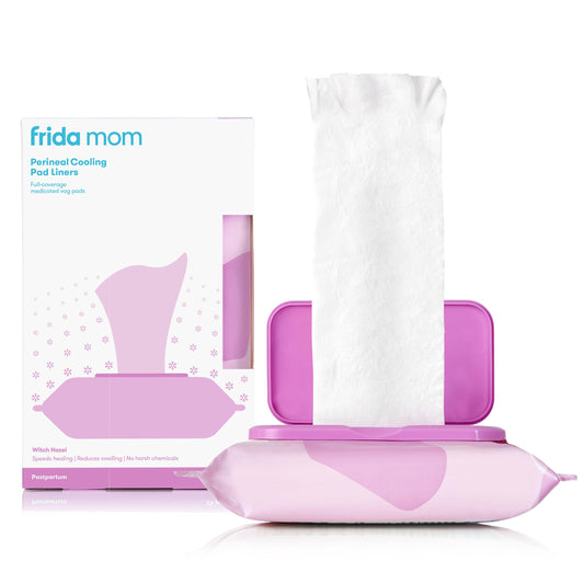 Perineal Medicated Witch Hazel Full-Length Cooling Pad Liners for Postpartum Care by Frida Mom | Speeds Healing and Reduces Swelling for Perineal Area | 24-Count