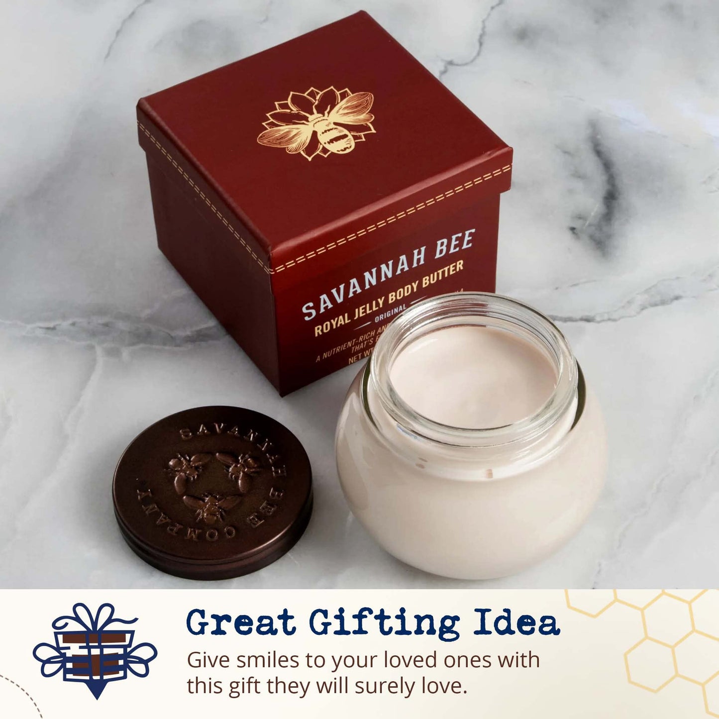 Savannah Bee Company Royal Jelly Body Butter - Deep Hydrating Body Butter for Dry Skin