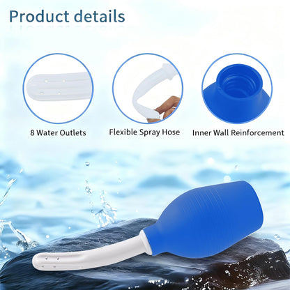 Anal Douche Enema Kit - 310ML Enema Bulb Douches for Men and Women, Shower Enema Bulb Cleaner Wash Flusher System,Douche Ideal for Daily Care & Travel(Blue)