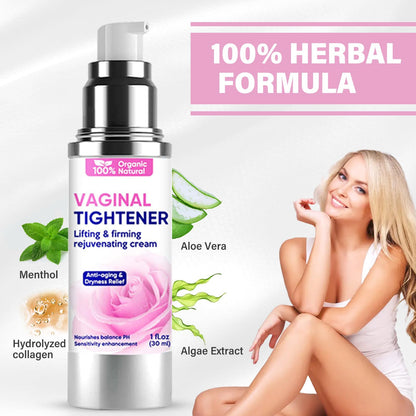 Vaginal Tightening Cream, Natural Formula to Support Elasticity & Comfort, pH-Balanced External Use for Delicate Skin, 24-Hour Moisturization, Gentle Daily Care