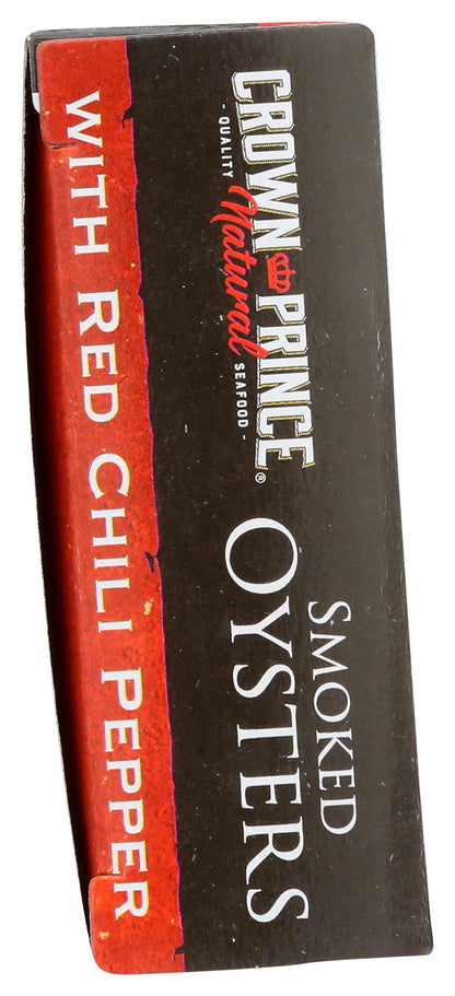 Crown Prince Naturally Smoked Oysters with Red Chilli Pepper 3 oz
