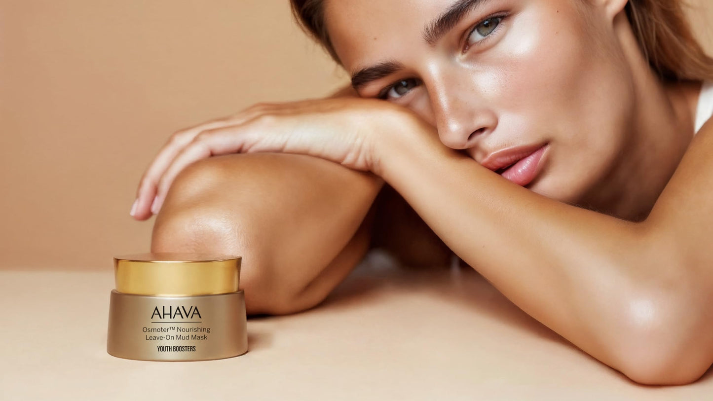 AHAVA Osmoter, Nourishing Leave-On Mud Mask 50ml – Hydrating & Purifying Face Mask with Dead Sea Minerals, Dead Sea Mud & Sea Buckthorn Oil – Restores Skin Barrier & Revives Glow