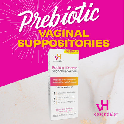 vH essentials Vaginal Health Suppositories and Daily Feminine Wash Bundle, 15 Count