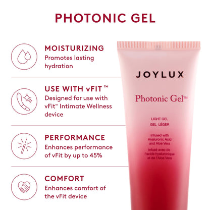 Joylux - vFit device, Photonic Gel & Wipes Set, Feminine Health Device for Women, Promotes Natural Hydration, For At-Home Wellness and Self-Care (3-Pack Set)