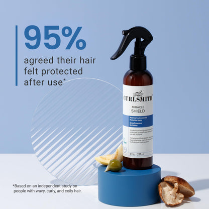 CURLSMITH Miracle Shield - Multi-Protection Spray for Curls, Pollution Shield Hair Mist, For All Curl Types, Vegan & Cruelty Free