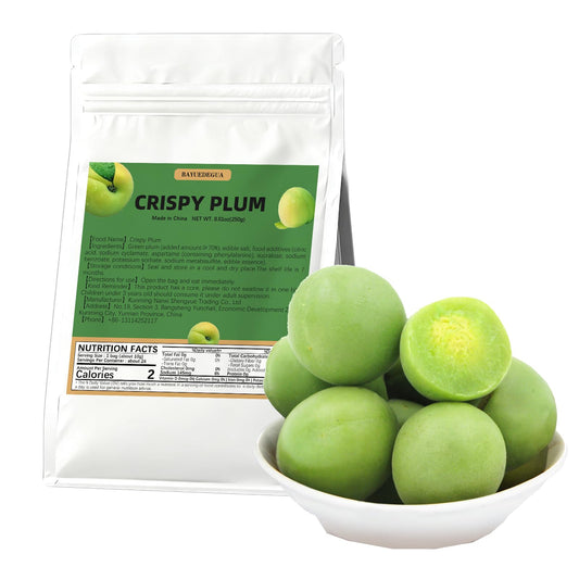 BAYUEDEGUA-Crispy Plum 250g/8.81oz Sweet and sour,Candied fruit jerky,Refreshing and crisp.Independently packaged,Casual snacks for TV shows,Afternoon tea for office gatherings.