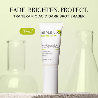 Replenix Tranexamic Acid Dark Spot Treatment, Daily Medical-Grade Topical Discoloration Serum for Uneven Skin Tone, Gluten, Paraben, Fragrance & Cruelty Free (0.5 oz)