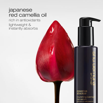 shu uemura art of hair Essence Absolue Nourishing Overnight Hair Serum - Hydrates and Detangles, Reduces Frizz and Enhances Shine, Lightweight Formula