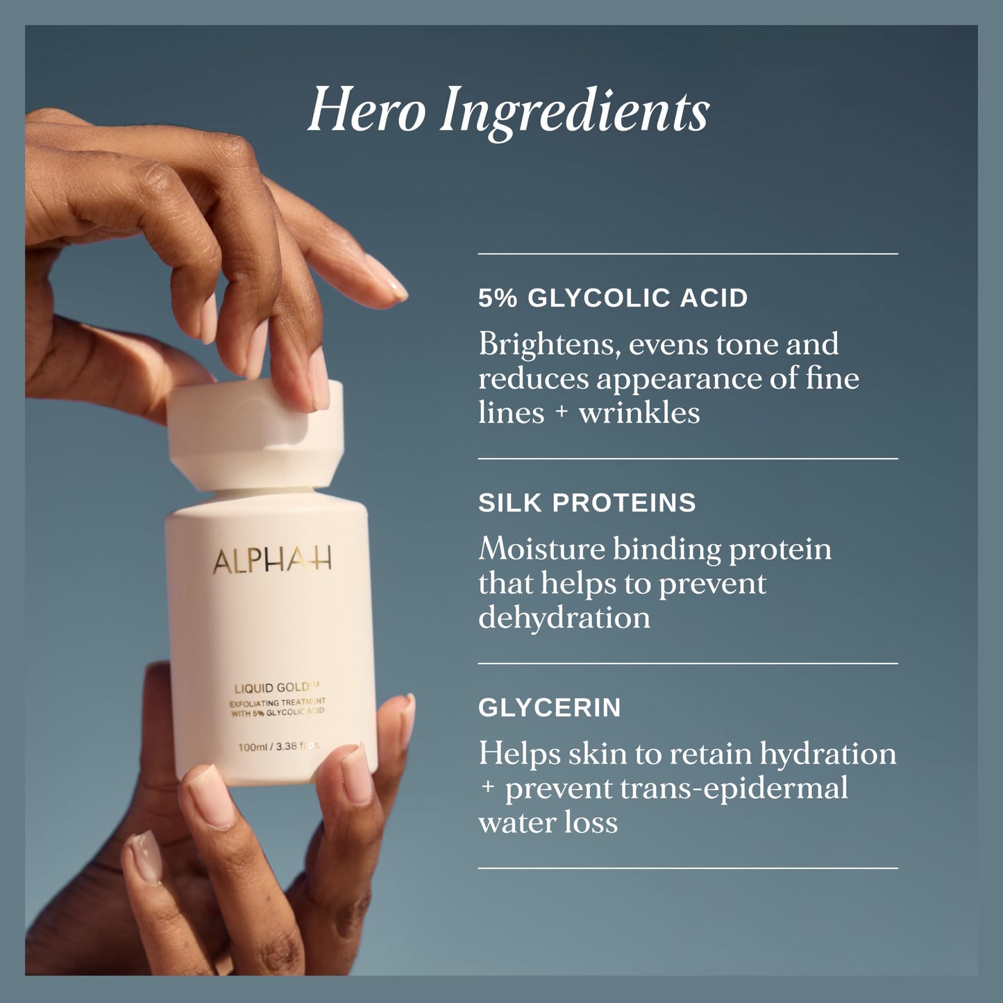 Alpha-H Liquid Gold Exfoliating Treatment 5% Glycolic Acid 100ml - Brighten, Even Tone, Smooth Texture, Reduce Appearance of Fine Lines - At-Home Skin Renewal for All Skin Types