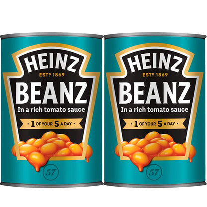 HEINZ Beanz in Tomato Sauce, Baked Beans, 415 g, Pack of 2