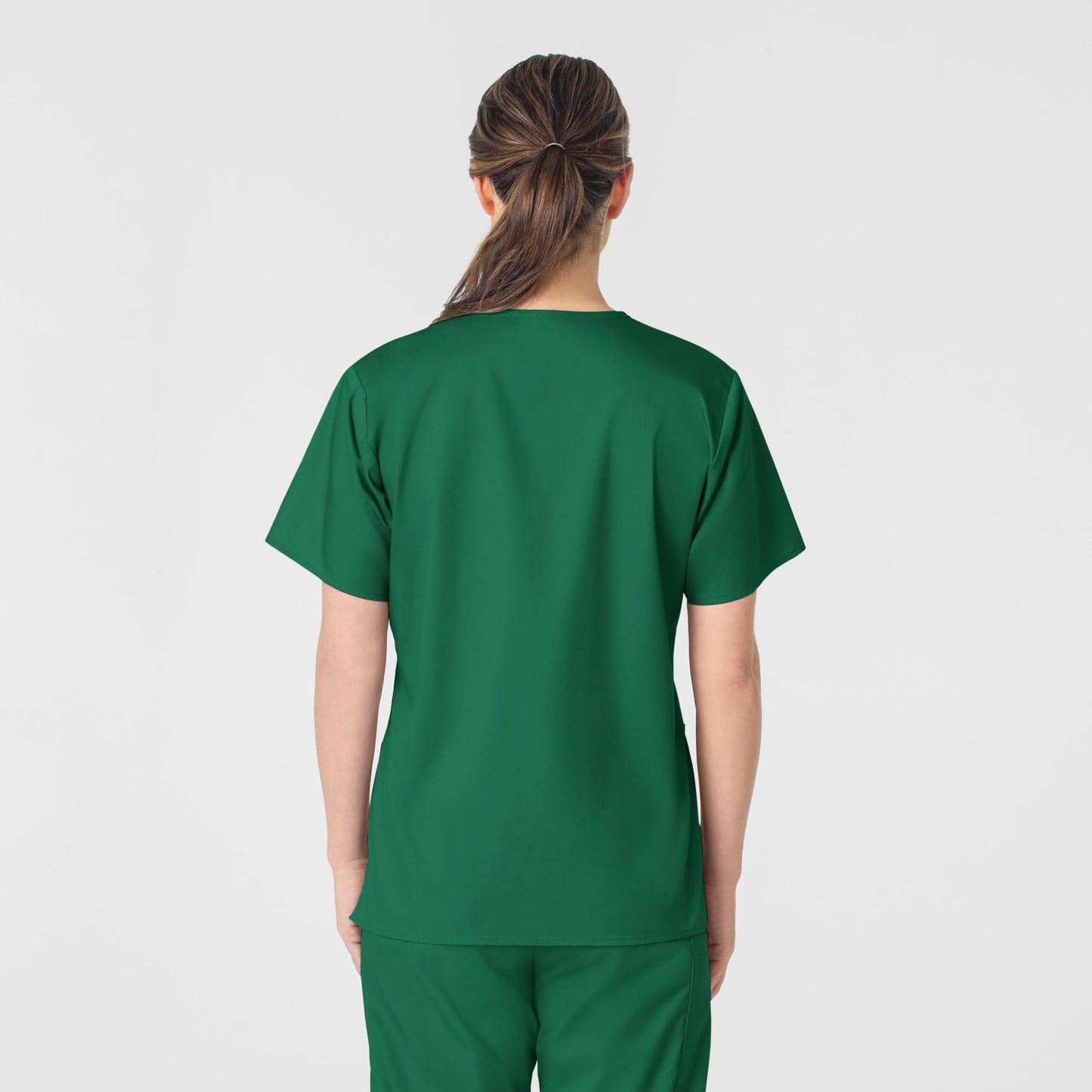 WonderWink Women's Plus-Size Wonderwork V-Neck Scrub Top, Hunter, 3X-Large
