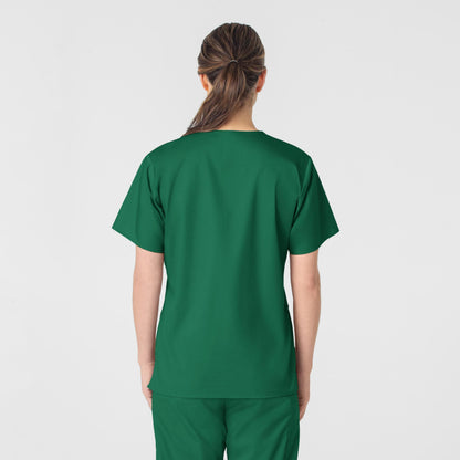 WonderWink Women's Plus-Size Wonderwork V-Neck Scrub Top, Hunter, 3X-Large