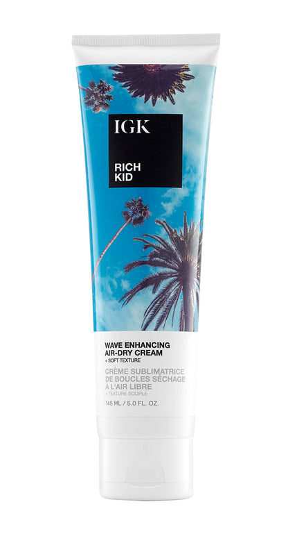 IGK RICH KID Wave Enhancing Air-Dry Cream | Hold + Texture + Shine | Vegan + Cruelty Free |