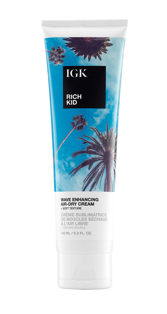 IGK RICH KID Wave Enhancing Air-Dry Cream | Hold + Texture + Shine | Vegan + Cruelty Free |