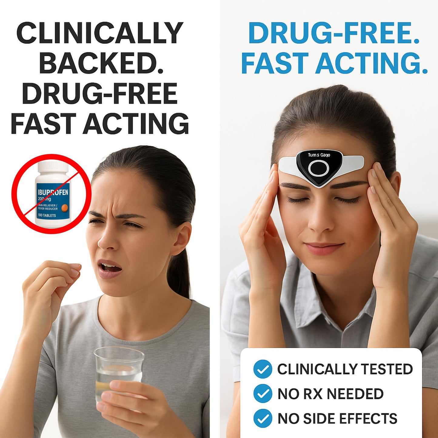 TENS 7000 Migraine Relief Device, Migraine Relief Wearable for Migraines and Migraña, Drug-Free Pain Relief Product