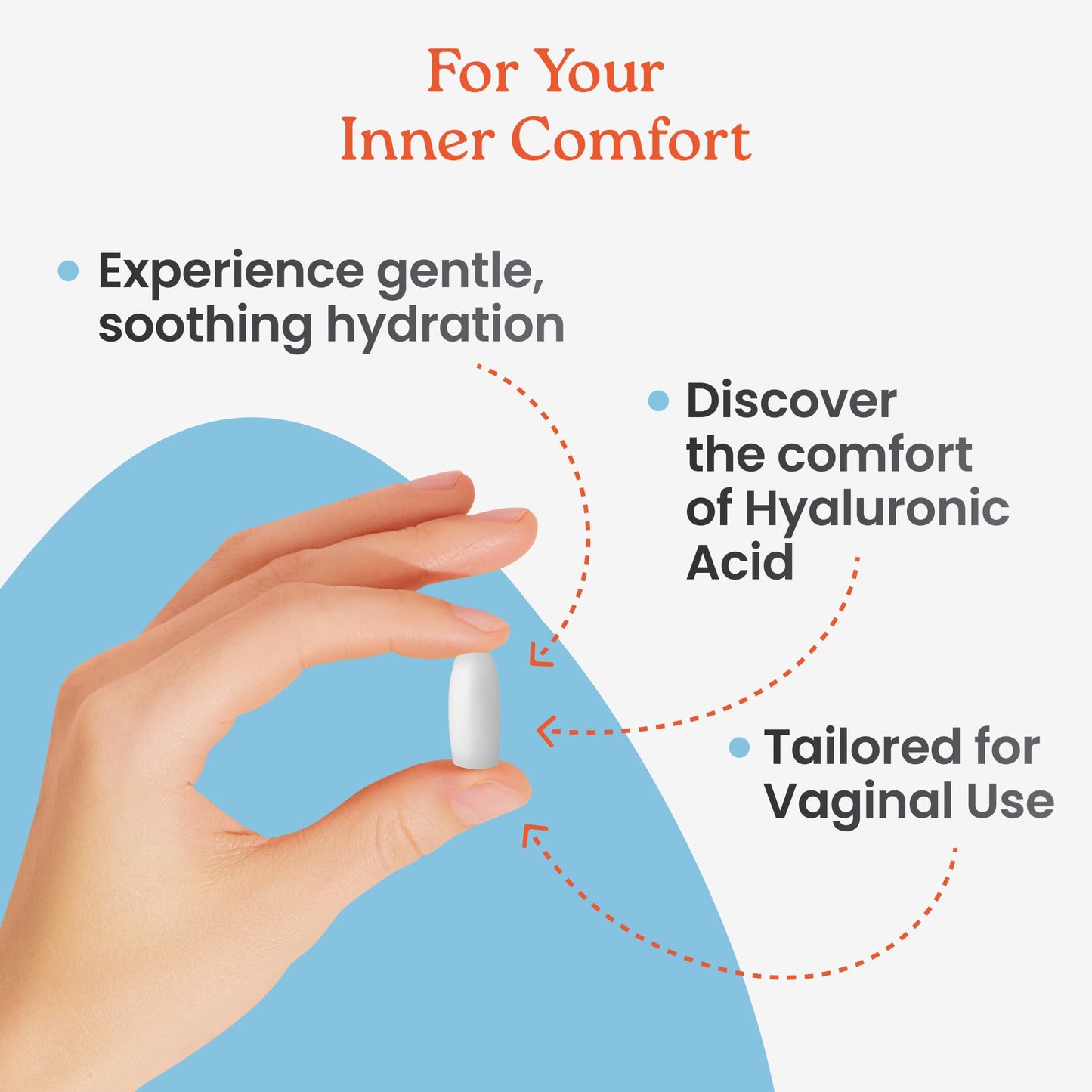 NewLife Naturals Hyaluronic Acid Vaginal Suppositories for Women 5 MG - Vaginal Moisturizer Hydration Moisture Support, Menopause - 12 HA Inserts- 30 Day Supply USA