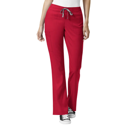 Women's Moderate Flare Leg Cargo Pant Red