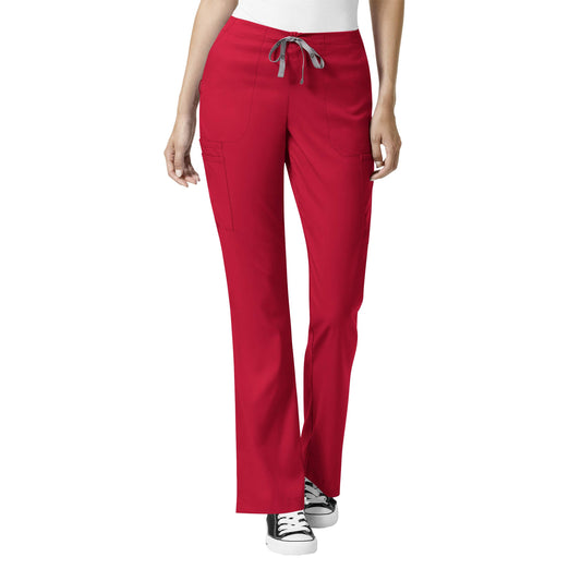 Women's Moderate Flare Leg Cargo Pant Red
