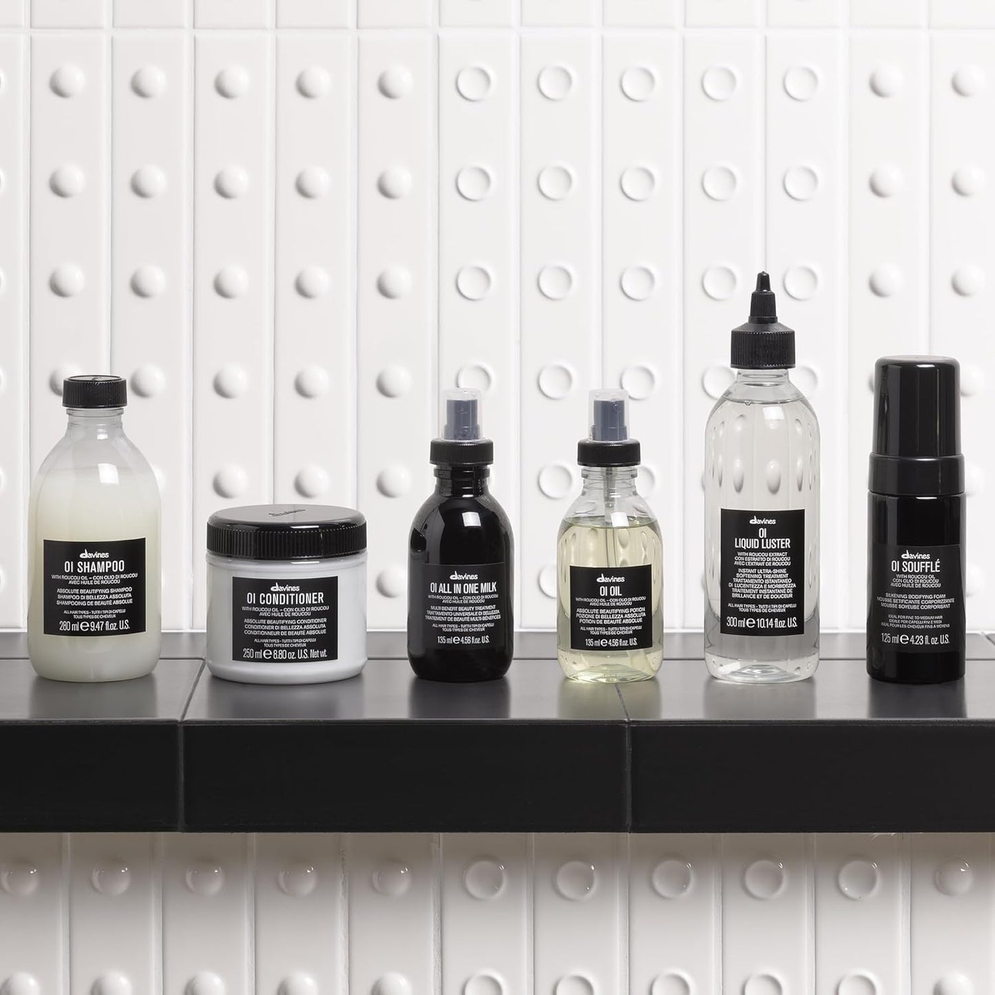 Davines OI Soufflé Perfect for Fine Hair, Liquid-to-Foam Leave-In For Fuller and Shinier Hair Feeling Silky and Soft