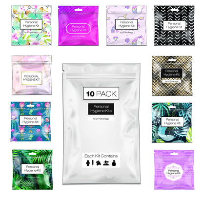 Assorted Menstrual Kit All-in-One 60 Pack | Convenience on The Go | Period Kit Pack for Travelling, Tweens & Teenagers or just When You’re Out | Individually Wrapped Feminine Hygiene Product