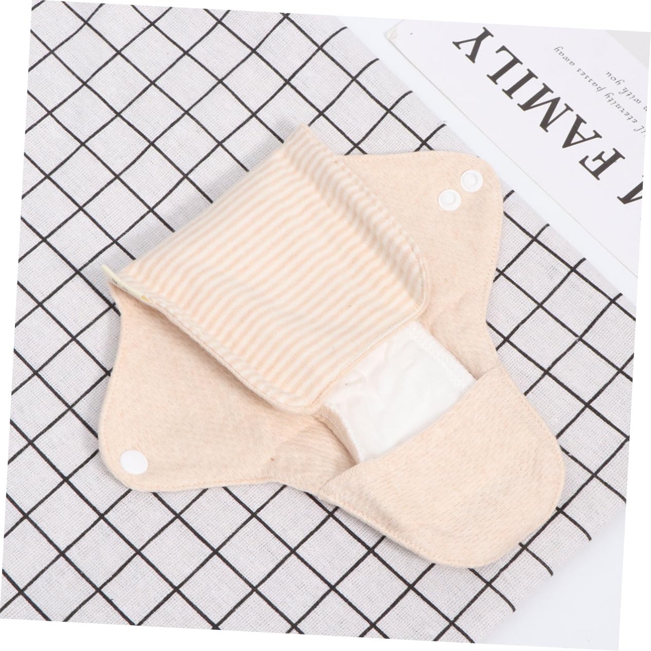2pcs Reusable Menstrual Pads Portable Washable Sanitary Towels with Absorbent Organic Cotton Panty Liners for Womens Period and Postpartum Care