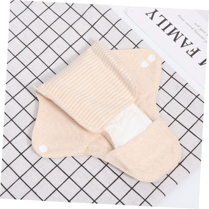 2pcs Reusable Menstrual Pads Portable Washable Sanitary Towels with Absorbent Organic Cotton Panty Liners for Womens Period and Postpartum Care