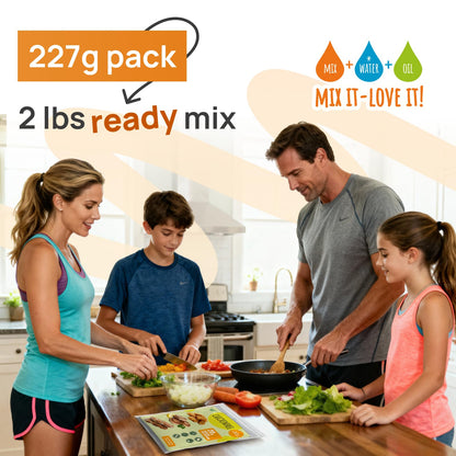 Creative Pea Vegan Chicken Mix - Plant-Based Chicken Style Dry Mix | Just Add Water & Oil | 4× Yield Makes ~2 lb | High-Protein Pea Protein | Quick Vegan Meals | Gluten-Free | 227g