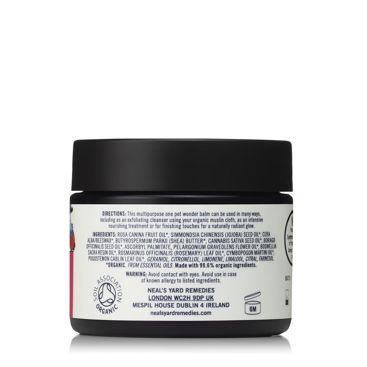Neal's Yard Wild Rose Beauty Balm, Featuring Rosehip Oil, Hemp Seed & Shea Butter, Nourishing & Exfoliating Cleanser, Vegetarian Approved, Cruelty-Free, 50g